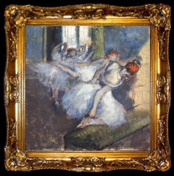framed  Germain Hilaire Edgard Degas Ballet Dancers, ta009-2